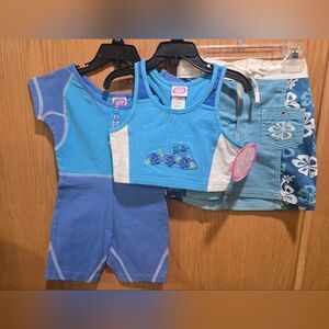 Barbie Activewear Floral Matching Set Girl's Size 5